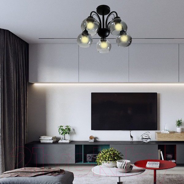 Изображение товара Люстра Элетех Берта 151 НСБ 01-5х60-132 Е27 / 1005404645 (черный муар)