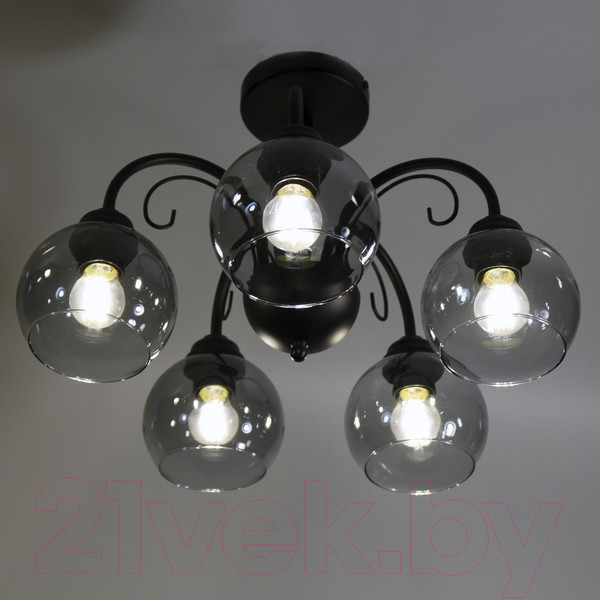 Изображение товара Люстра Элетех Берта 151 НСБ 01-5х60-132 Е27 / 1005404645 (черный муар)