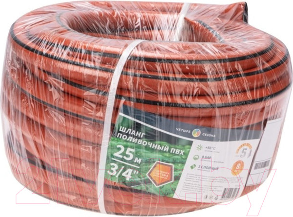 Изображение товара Шланг поливочный Четыре сезона Люкс 3/4" / 62-0229 (25м)