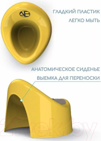 Изображение товара Детский горшок Amarobaby Fort с крышкой / AB221102F/04 (желтый)