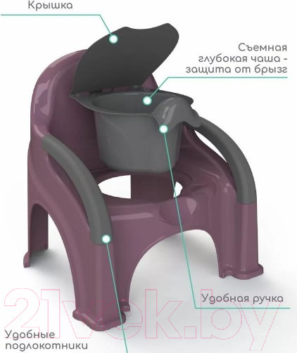 Изображение товара Детский горшок Amarobaby Baby chair / AB221105BCh/22 (фиолетовый)