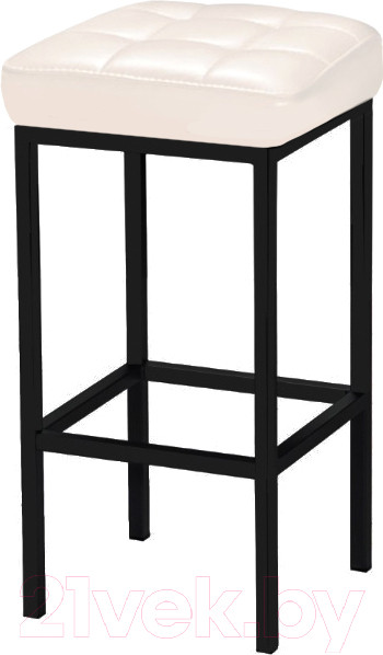 Изображение товара Табурет барный Древпром Камелот ДП2-07 полубарный (черный матовый/линкольн белый)