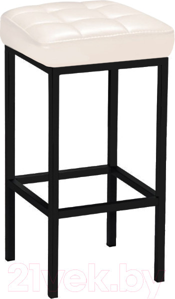 Изображение товара Табурет барный Древпром Камелот ДП2-07 полубарный (черный матовый/линкольн белый)