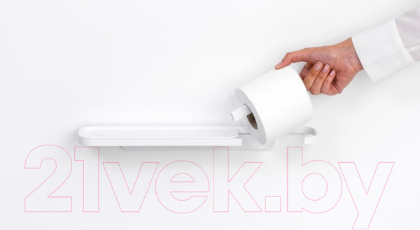 Изображение товара Держатель для туалетной бумаги Brabantia MindSet 303142 (минерально-белый)