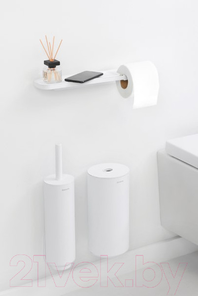 Изображение товара Держатель для туалетной бумаги Brabantia MindSet 303142 (минерально-белый)