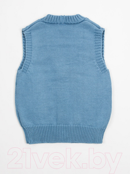 Изображение товара Жилет детский Amarobaby Knit Mild / AB-OD21-KNITM10/19-128 (голубой, р. 128)