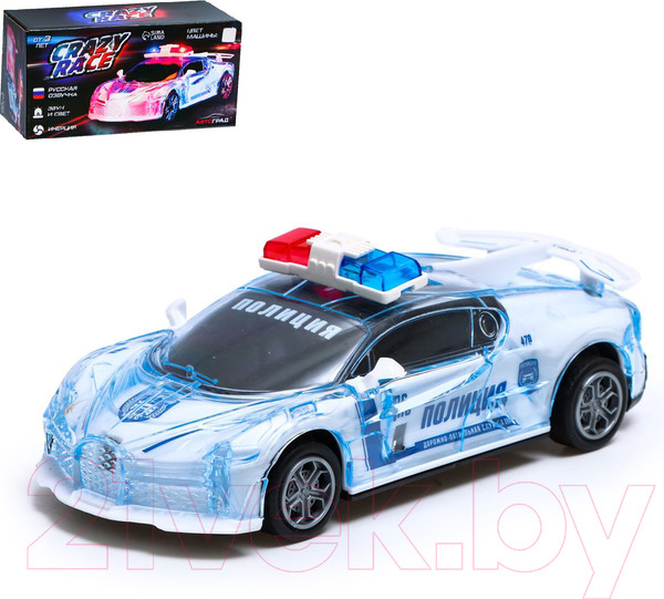 Изображение товара Автомобиль игрушечный Автоград Crazy Race, полиция / 7667645 (белый)