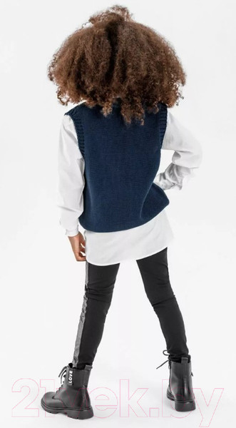 Изображение товара Жилет детский Amarobaby Knit Mild / AB-OD21-KNITM10/20-134 (синий, р. 134)