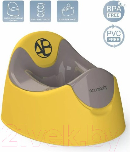 Изображение товара Детский горшок Amarobaby Bonny / AB221104B/04 (желтый)