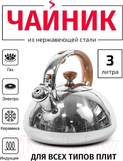 Изображение товара Чайник со свистком TimA WTK178WH