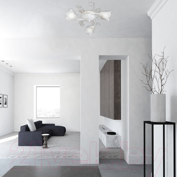 Изображение товара Люстра Элетех Глория 131 НПБ 01-3х60-111 Е14 / 1005402940 (белый/золото)