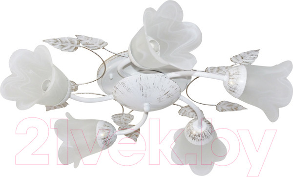 Изображение товара Люстра Элетех Глория 151 НПБ 01-5х60-102 Е14 / 1005402939 (белый/золото)