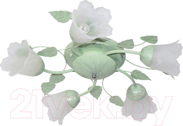 Изображение товара Люстра Элетех Глория 151 НПБ 01-5х60-102 Е14 / 1005403199 (зеленый/серебристый)