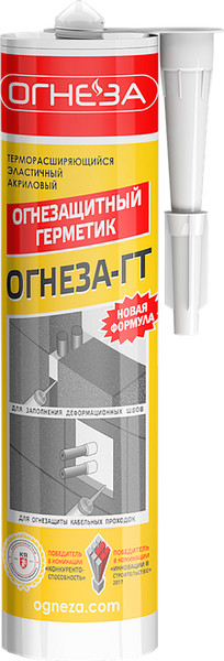 Изображение товара Герметик акриловый Огнеза ГТ Терморасширяющийся для огнезащиты кабельных проходок (310мл)