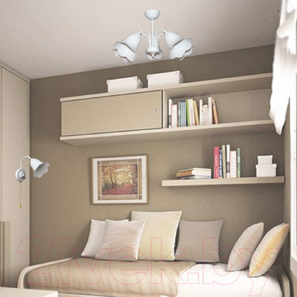 Изображение товара Люстра Элетех Джина 251 НСБ 01-5х60-130 Е27 / 1005404996 (белый)