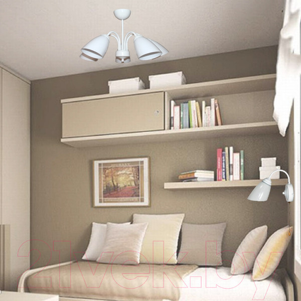 Изображение товара Люстра Элетех Джина 251 НСБ 01-5х60-130 Е27 / 1005404997 (белый)