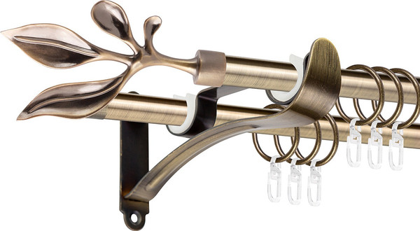 Изображение товара Карниз для штор АС ФОРОС Prime D16Г/16Г + наконечники Баваро (3м, антик)