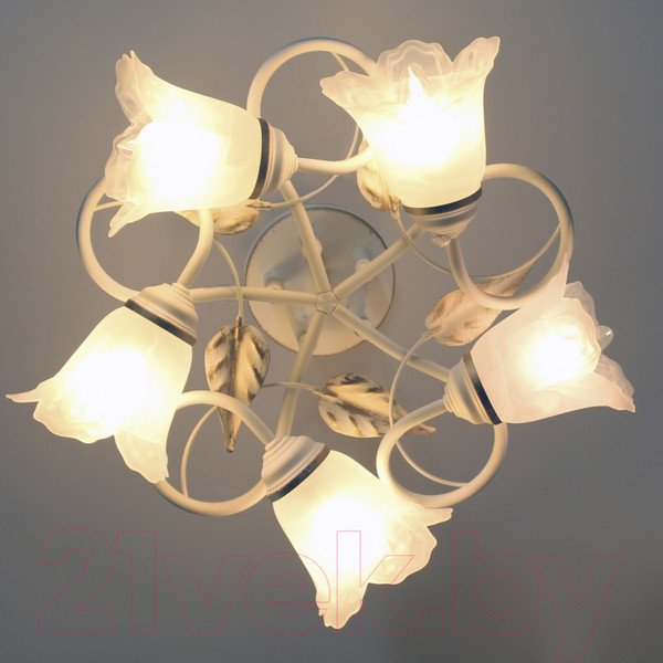 Изображение товара Люстра Элетех Бонни 151 НПБ 01-5х60-153 Е14 / 1005404782 (белый/золото)