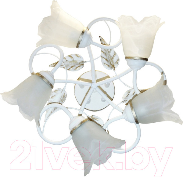 Изображение товара Люстра Элетех Бонни 151 НПБ 01-5х60-153 Е14 / 1005404782 (белый/золото)