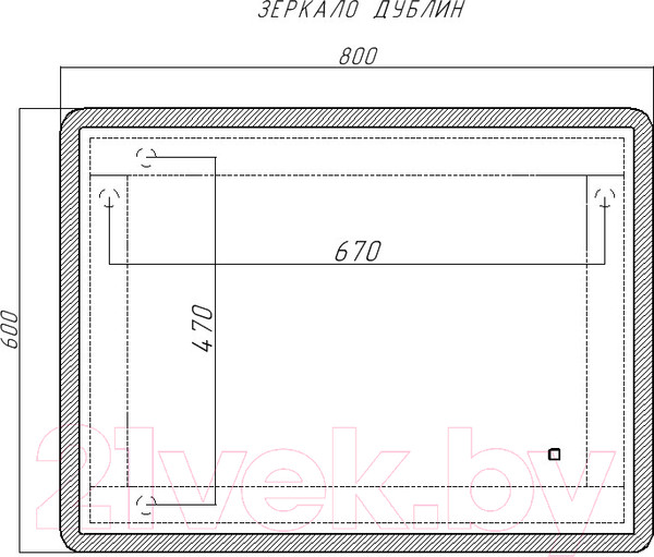 Изображение товара Зеркало Домино Дублин 80 GL7017Z