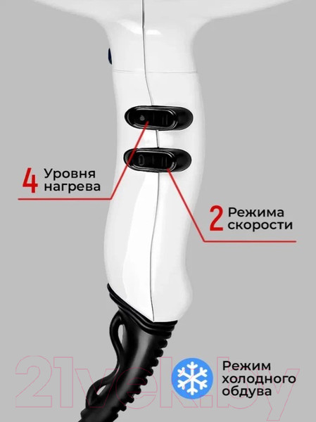 Изображение товара Фен ETI Hyper Power 4800 / 6A05215C0 (белый)