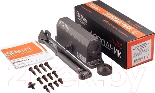 Изображение товара Доводчик с рычагом Нора-М №3S малый (графит/бронза)