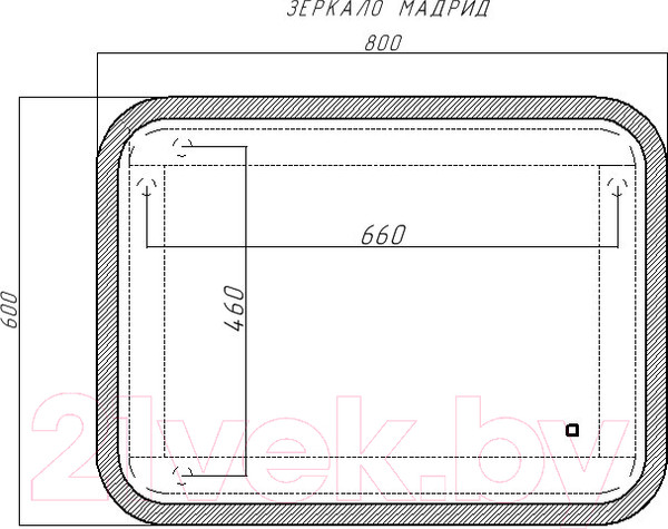 Изображение товара Зеркало Домино Мадрид 80 GL7018Z