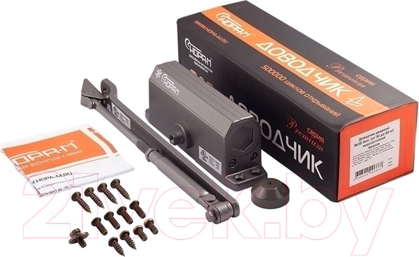 Изображение товара Доводчик с рычагом Нора-М №3S большой (графит/бронза)