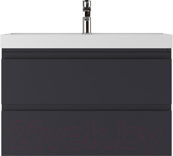 Изображение товара Тумба под умывальник Домино Classica 80 Graffo В2 подвесная (графит матовый)