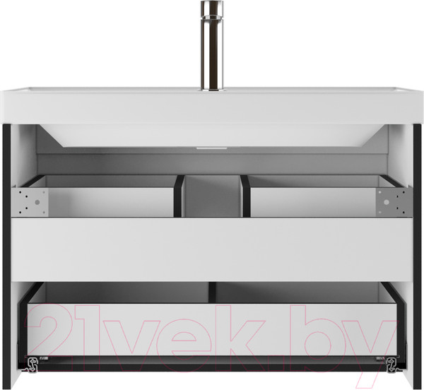 Изображение товара Тумба под умывальник Домино Classica 80 Graffo В2 подвесная (графит матовый)