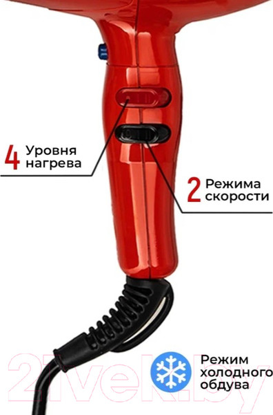 Изображение товара Фен ETI Turbo Stratos 3800 / 2605210C0 (красный)