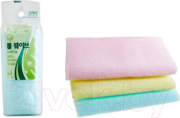 Изображение товара Мочалка для тела Sungbo Cleamy Clean&Beauty Roll Wave Shower Towel (28x95)