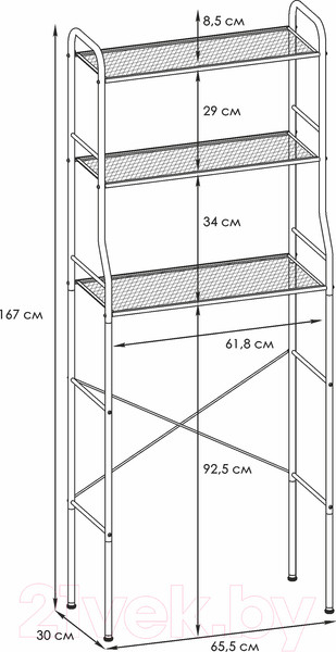 Изображение товара Стеллаж ЗМИ Атлантик 23 / СТА23 (черный)