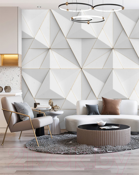 Изображение товара Фотообои листовые Vimala 3D Треугольники (270x400)