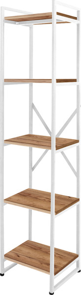 Изображение товара Стеллаж Millwood Лофт CH-2 40x35x182 (дуб табачный Craft/металл белый)