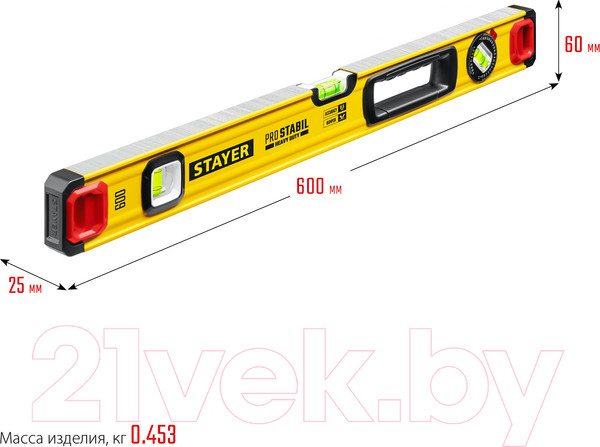 Изображение товара Уровень строительный Stayer 3471-060-z02