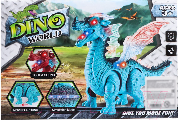 Изображение товара Интерактивная игрушка Sima-Land Динозавр Дракон 7642475 / 1388 (голубой)