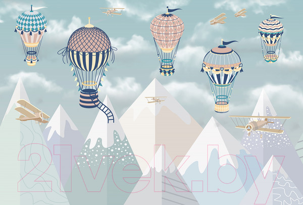 Изображение товара Фотообои листовые Vimala Воздушные шары в небе (270x400)