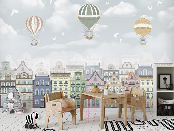 Изображение товара Фотообои листовые Vimala Город и шары 2 (270x400)