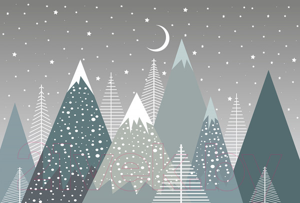 Изображение товара Фотообои листовые Vimala Ночные горы (270x400)