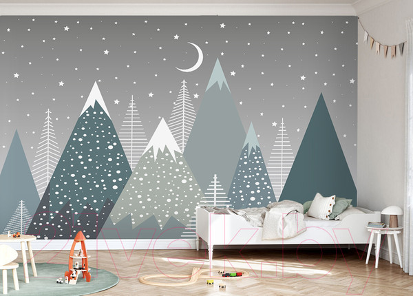 Изображение товара Фотообои листовые Vimala Ночные горы (270x400)