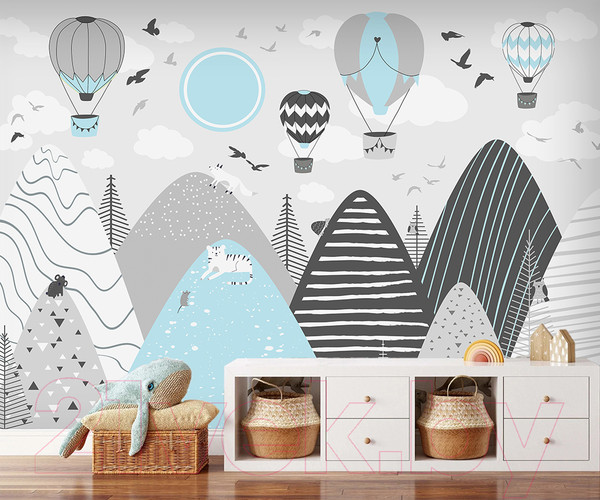 Изображение товара Фотообои листовые Vimala Серо-голубые горы (270x400)