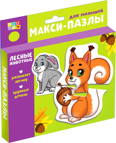 Изображение товара Развивающая игра Puzzle Time Макси-пазлы Лесные животные / 3443427