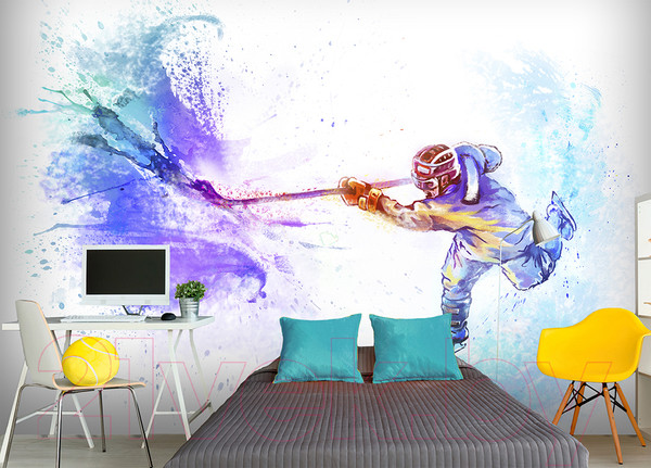 Изображение товара Фотообои листовые Vimala Хоккеист 3 (270x400)