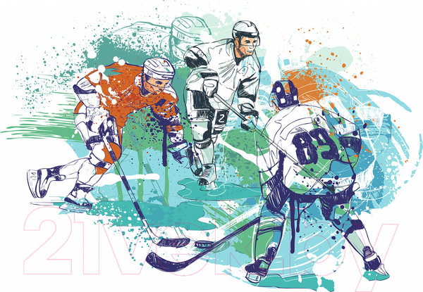 Изображение товара Фотообои листовые Vimala Хоккеист 4 (270x400)