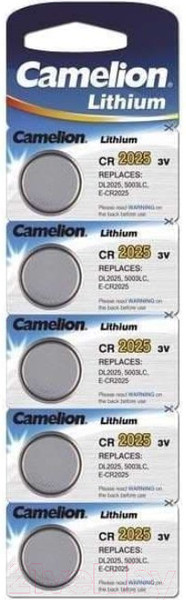 Изображение товара Комплект батареек Camelion CR2025 BP5 / 1594