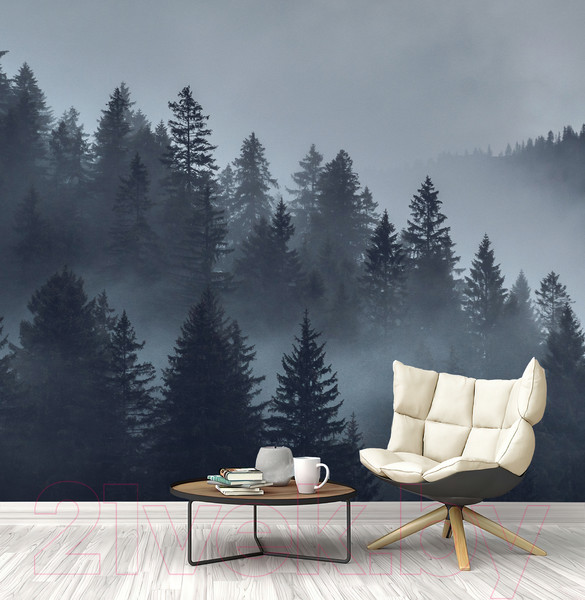 Изображение товара Фотообои листовые Vimala Серый лес (270x400)