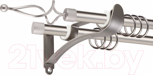 Изображение товара Карниз для штор АС ФОРОС Prime D16Г/16Г + наконечники Волна (1.6м, сатин)