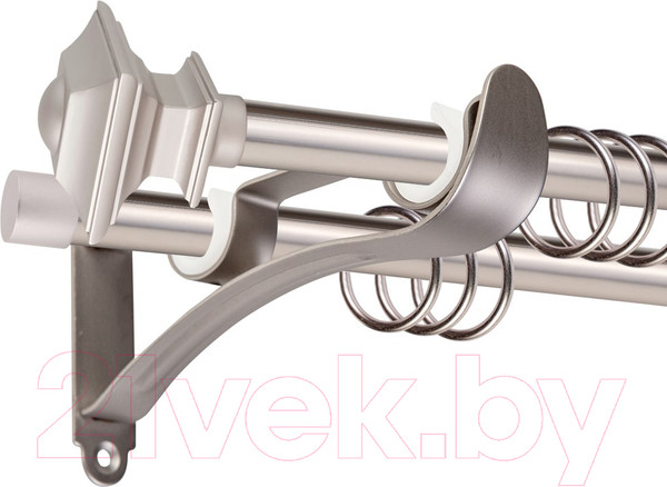 Изображение товара Карниз для штор АС ФОРОС Prime D16Г/16Г + наконечники Верди (1.6м, сатин)