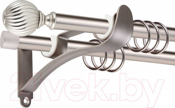 Изображение товара Карниз для штор АС ФОРОС Prime D16Г/16Г + наконечники Орион (2.4м, сатин)